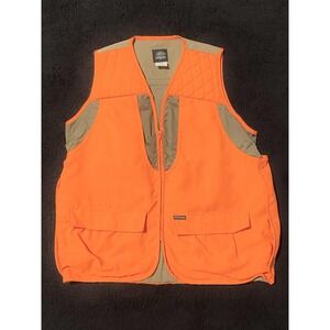 Wolf Mountain Hunting Vest Blaze Orange‎ Outdoorsman Quilted Pockets Size S-M